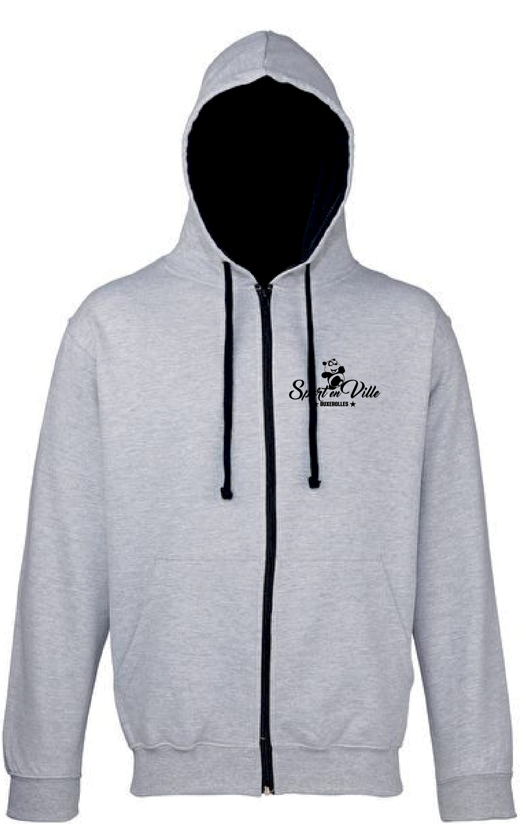 Sweat zippé bicolore