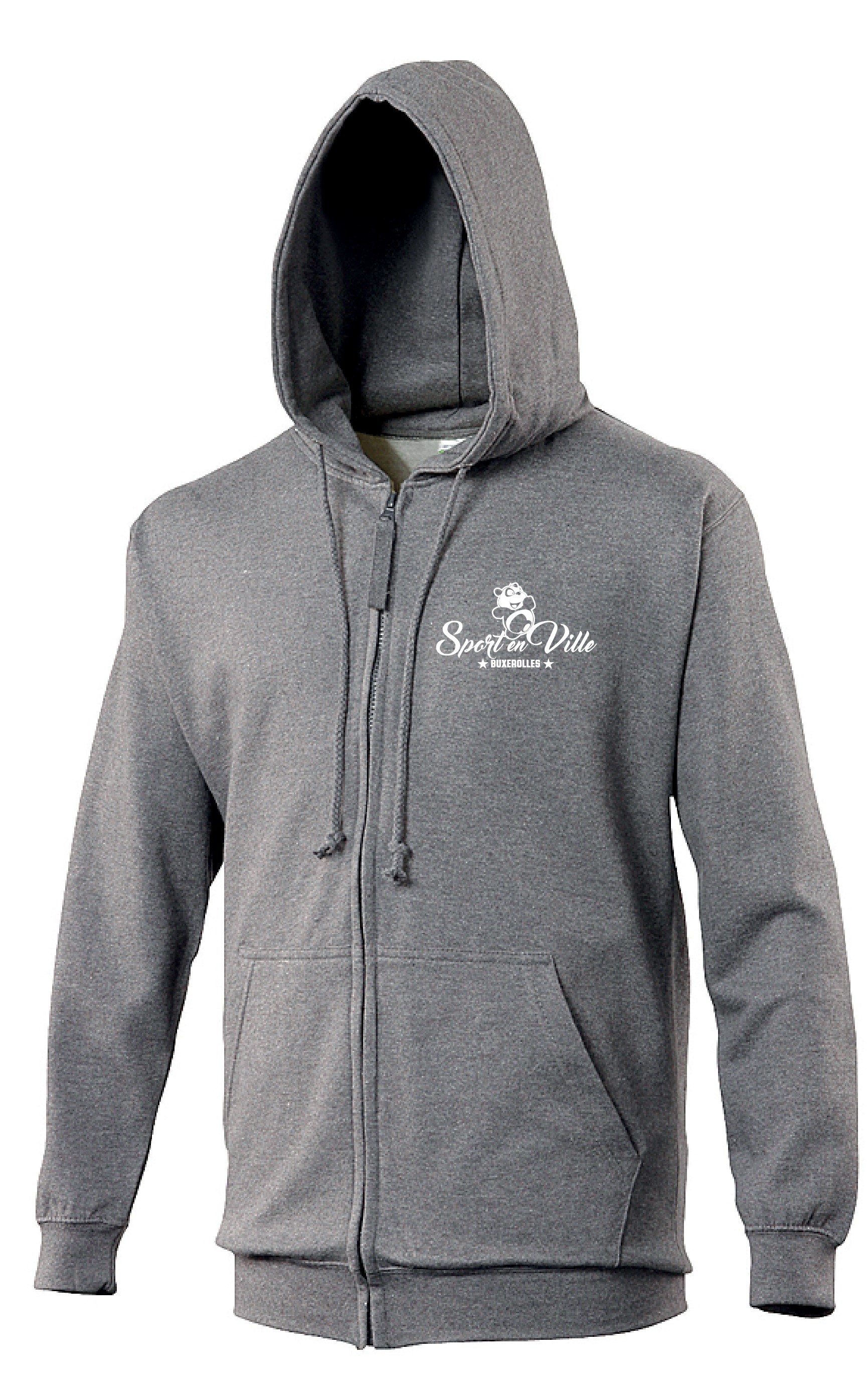 Sweat zippé unicolore